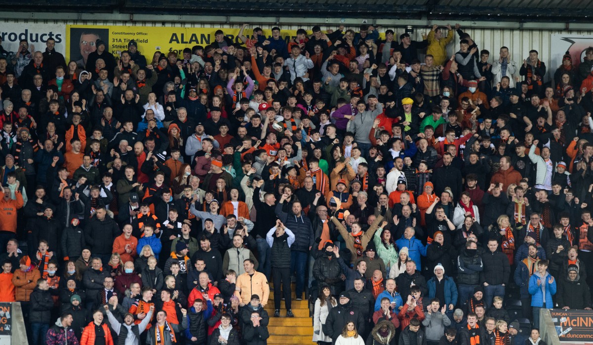 United supporters at Rugby Park