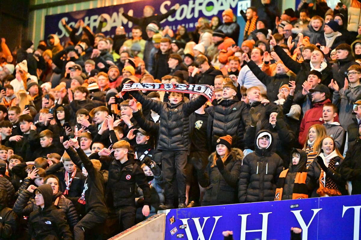 United supporters at the Scot Foam Stadium