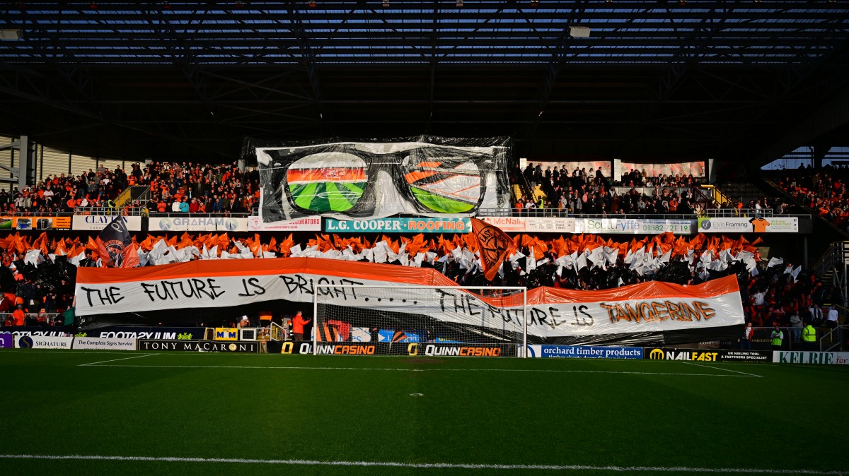 United Fans in the Eddie Thompson Stand at Tannadice